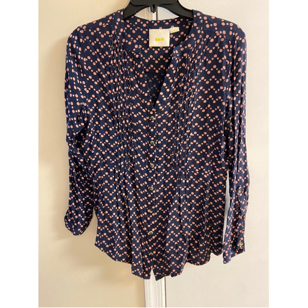 Maeve Anthropologie women’s navy blouse, medium